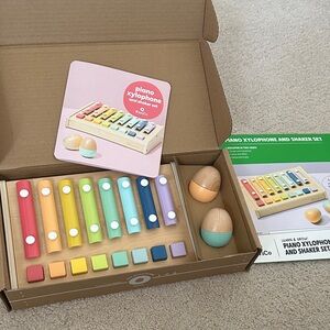 KiwiCo wooden piano xylophone and shaker set